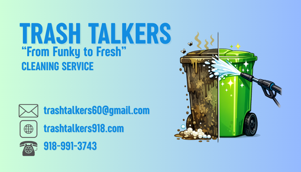 Trash Talkers branded business card front