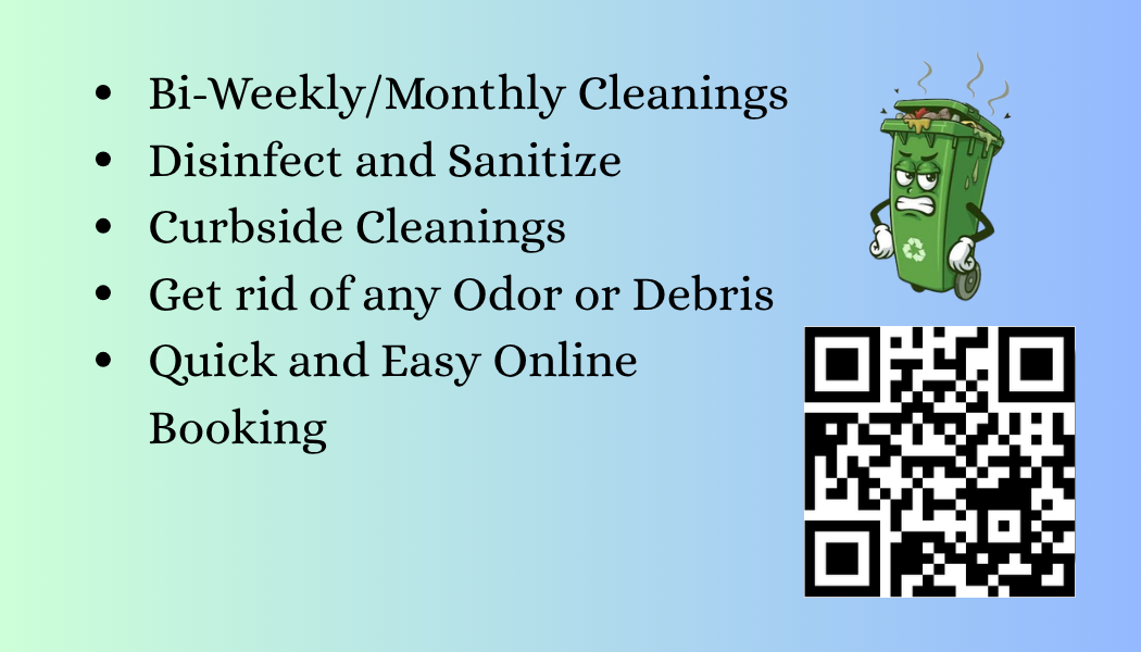 Trash Talkers business card back with service highlights